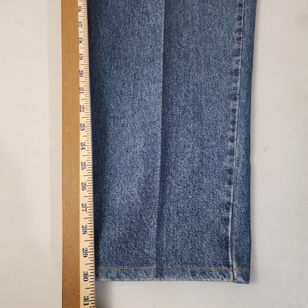 Vintage Levis 545 Jeans Mens 44x30 Blue Denim Brown Tab Loose Fit Baggy 1990s Y2
